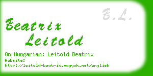 beatrix leitold business card